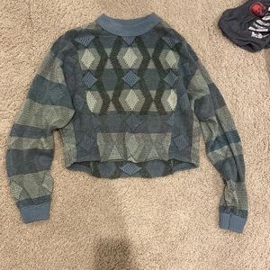 Free People checkered sweater